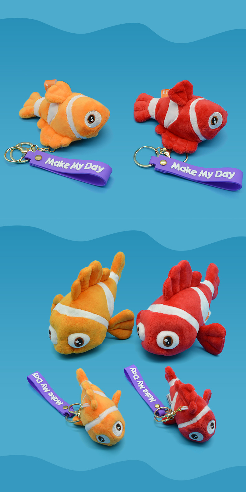 Nemo pez peluche rojo animales marinos peces payaso boneca muñeca peluche corto pic 7