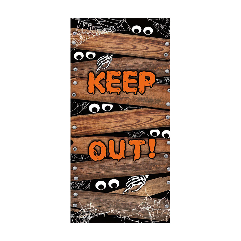 Customized cross-border Halloween door cover decorations, terrifying atmosphere party background cloth, banner, festival door curtain hanging cloth pic 11