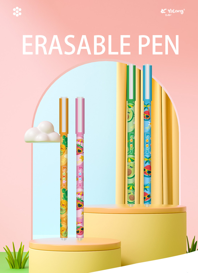 Yalong Cross-border high-quality cap-removing heat transfer film holder pen, blue 0.5mm gel pen, erasable pen pic 1