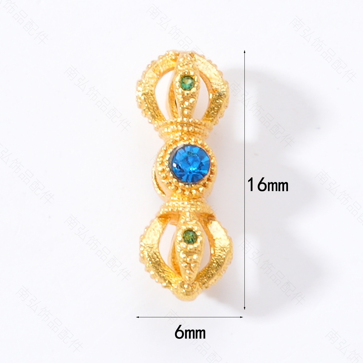 Gold, high color retention, zirconium crown, scepter pendant, necklace clasp, high-end bracelet, beads, DIY accessories, handcrafted ornaments pic 4