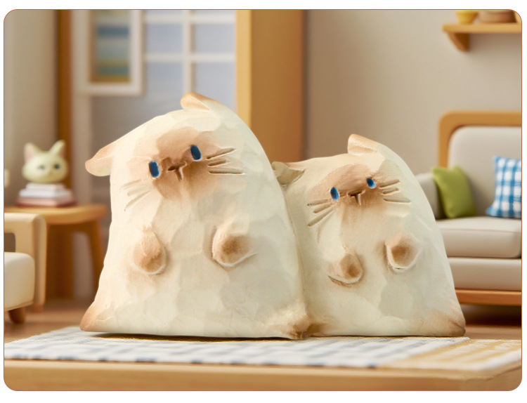 猫猫水晶PAI情绪盲盒 卡通可爱桌面树脂工艺品摆件节日送礼盲盒详情20