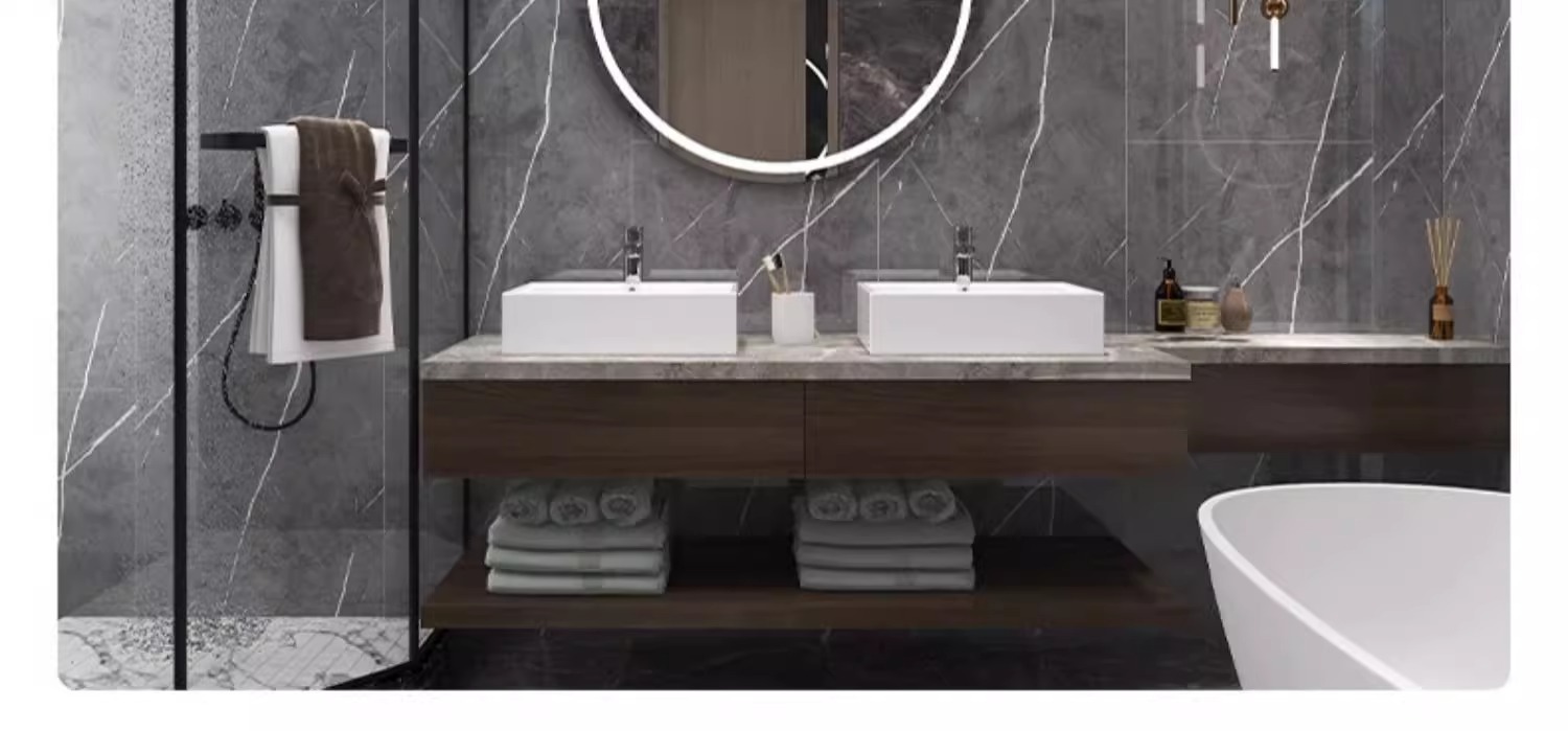 铝塑板自粘墙贴卫生间仿瓷砖防水防潮墙板浴室水泥墙装饰遮丑贴纸详情13