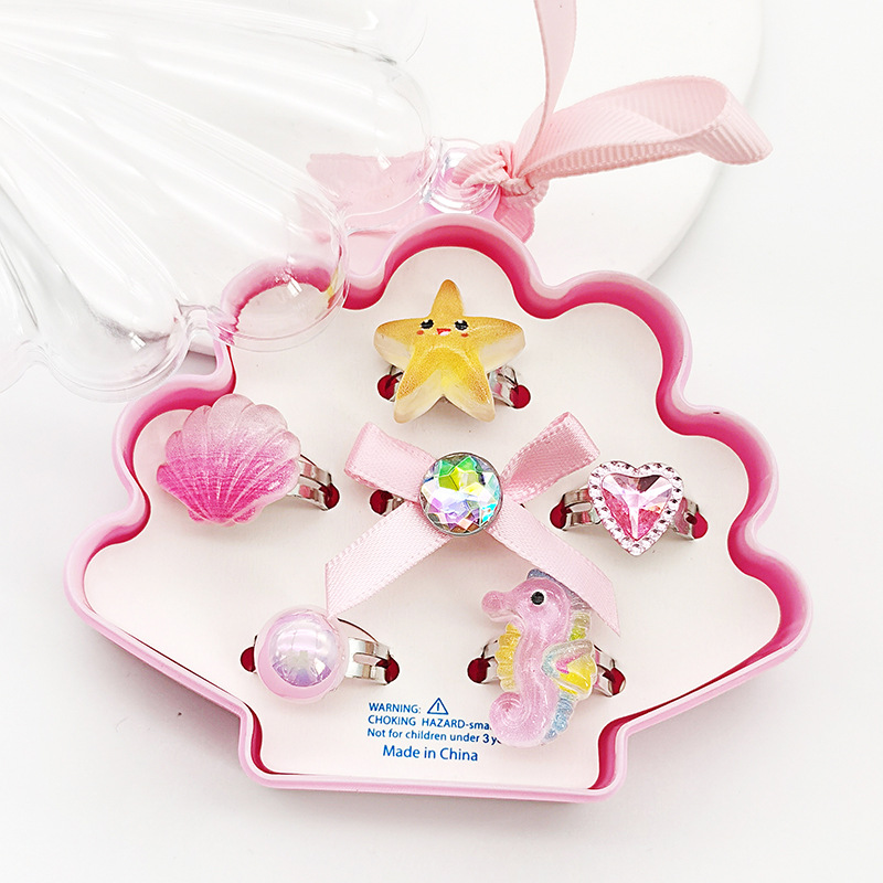 【可以】新品儿童卡通戒指可调节树脂戒指幼儿园生日礼物玩具饰品详情18