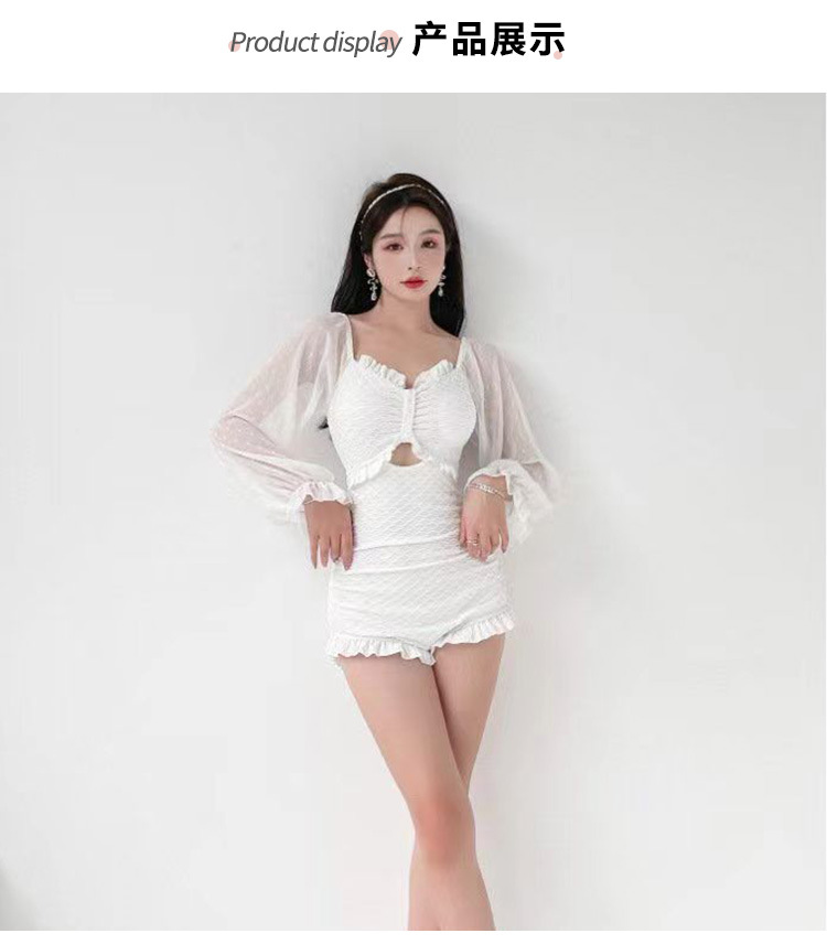 女性白色针织一字肩纱裙半身裙广州十三行连衣裙款式优雅舒适10127详情6