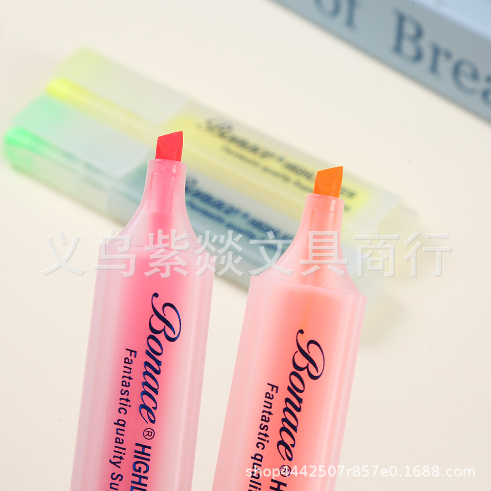 Cabeza de lápiz gruesa de cabeza única durable highlighter de gran capacidad business office note pen pen de regalo de estudiante color al por mayor tarjeta de succión pic 6