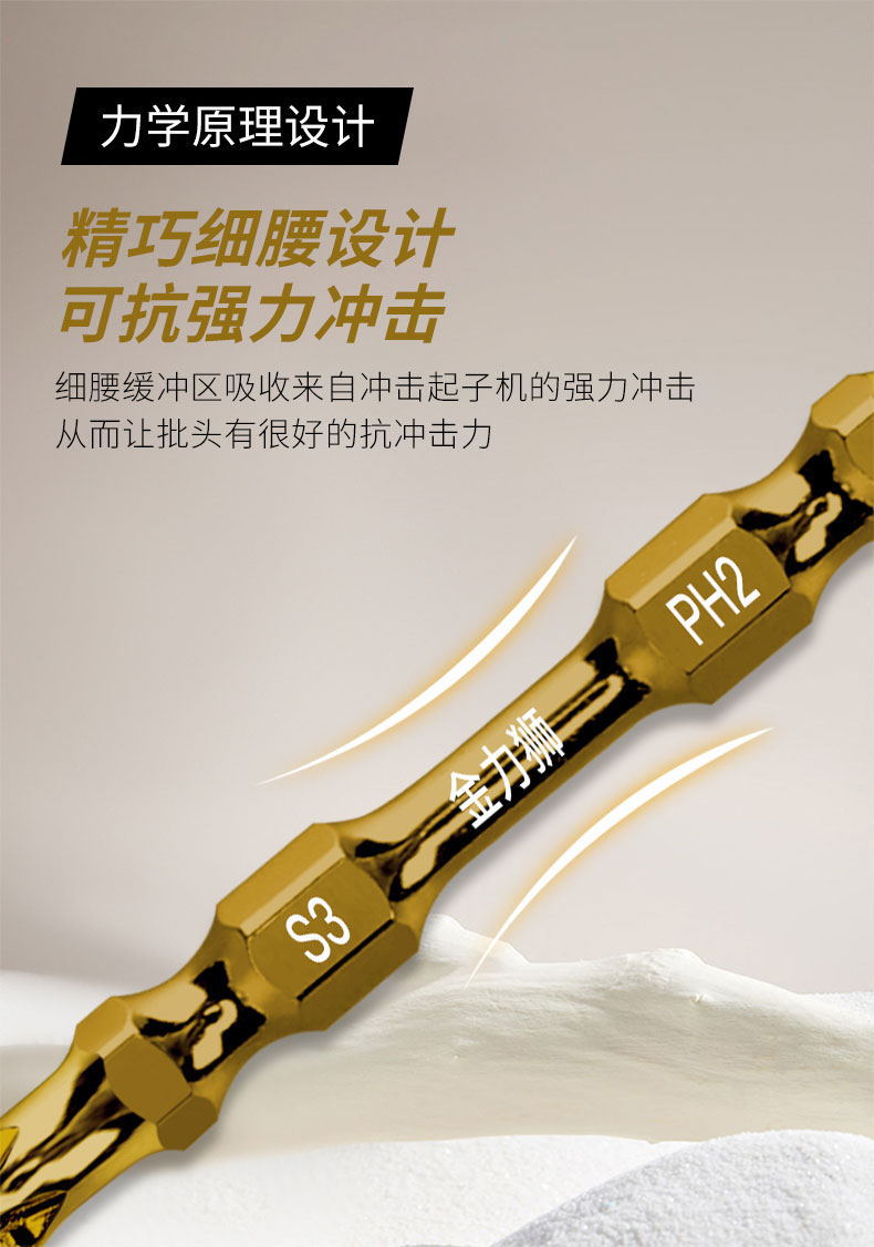 S3防滑镀钛强磁抗冲击双十字批头高扭力手电钻超硬电动螺丝刀披头详情2