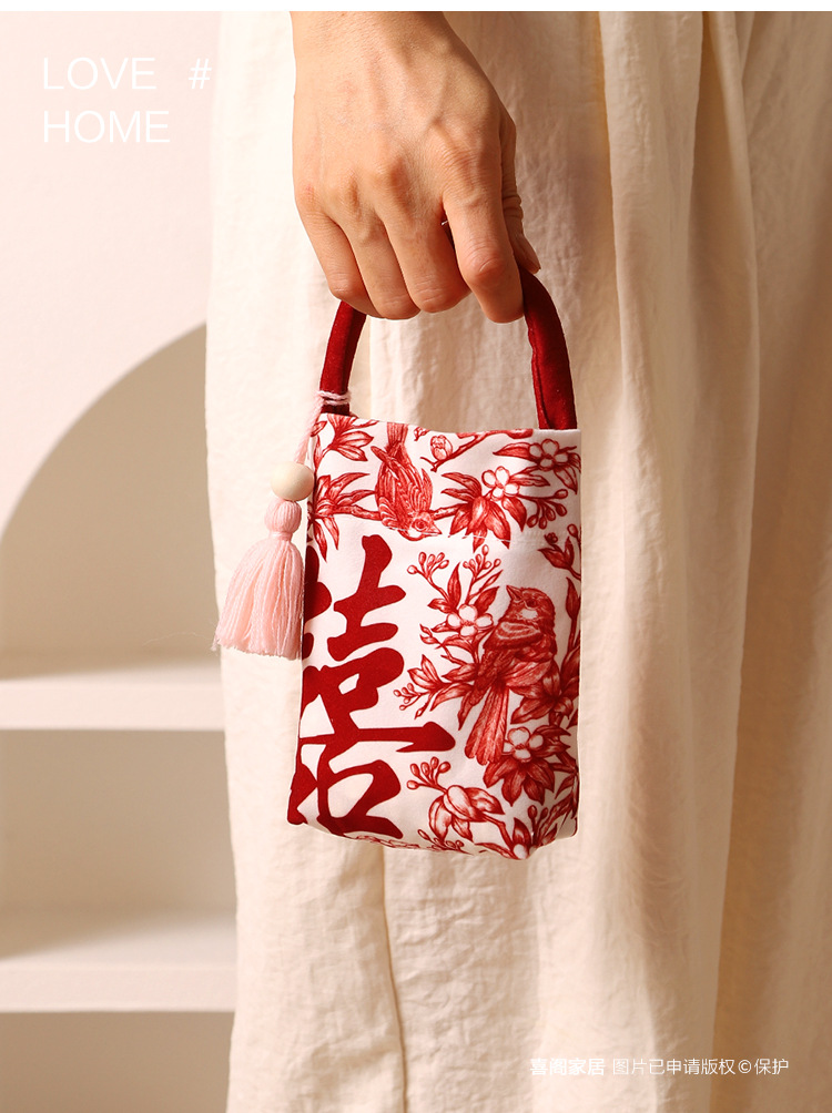 2025 New wedding candy bag, gift bag, candy cloth bag, empty, simple and elegant, specially designed for wedding return gifts pic 8