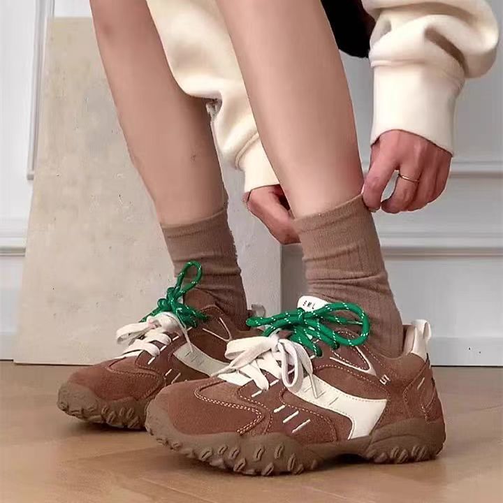 厚底增高德训鞋女洋气2025年秋季新款复古百搭阿甘鞋运动休闲鞋潮详情13