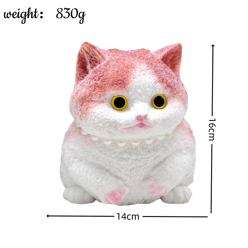 Xiaohongshu Cat Kneading Fun Hand-drawn Fat Cat Stress-relieving Toy DIY Creative Cute Realistic Plush Doll Cat Fun Doll pic 1