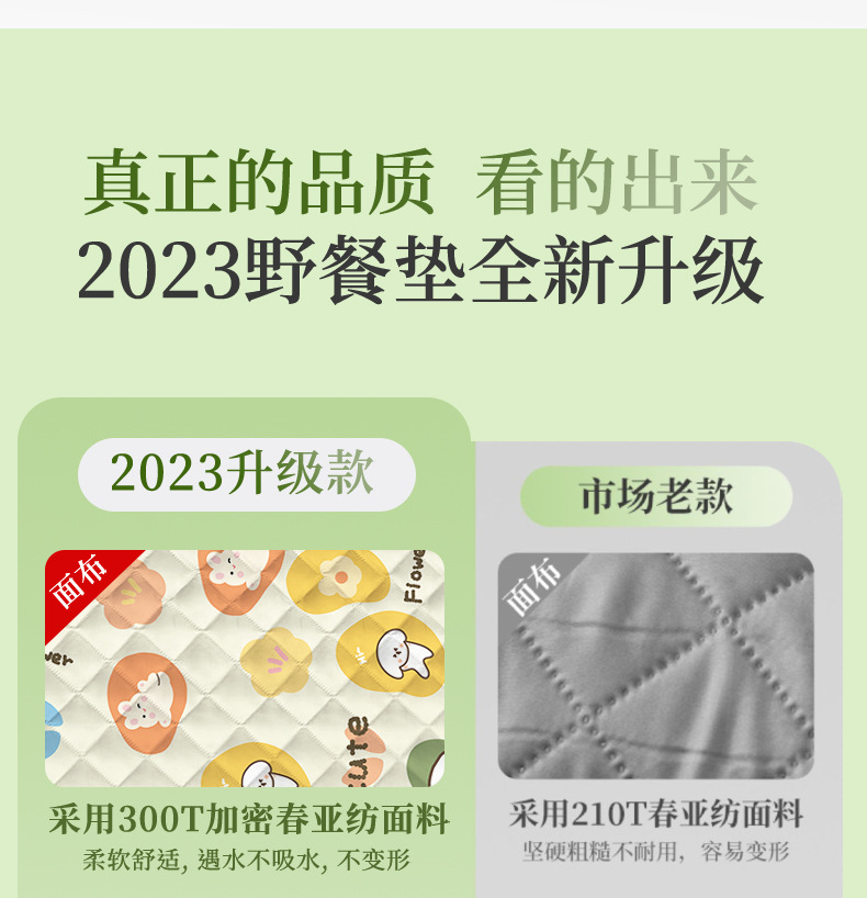 加厚野餐垫防潮垫户外地垫便携户外露营野炊防水春游帐篷草坪坐垫详情5