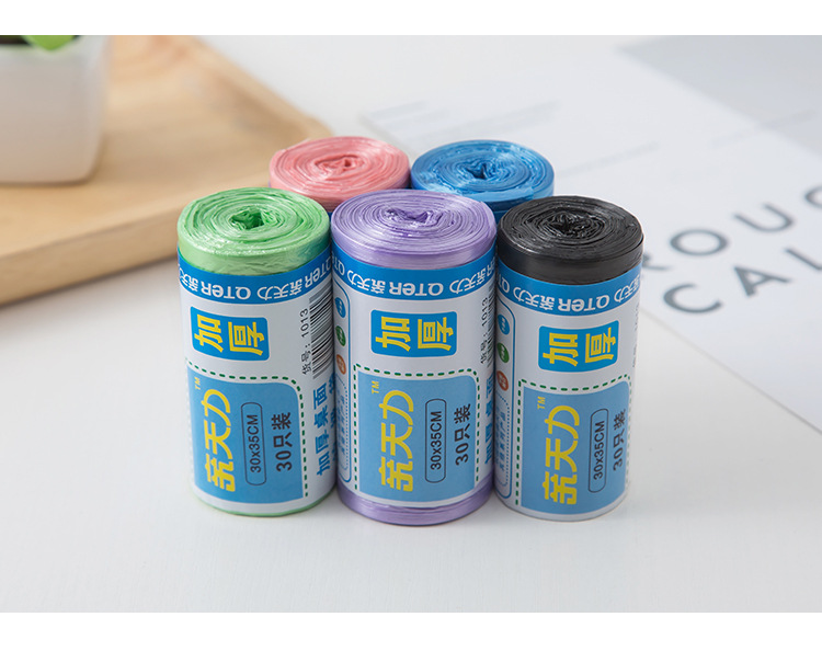 加厚小号垃圾袋彩色家用清洁桌面车载迷你一次性垃圾桶塑料袋30只详情26