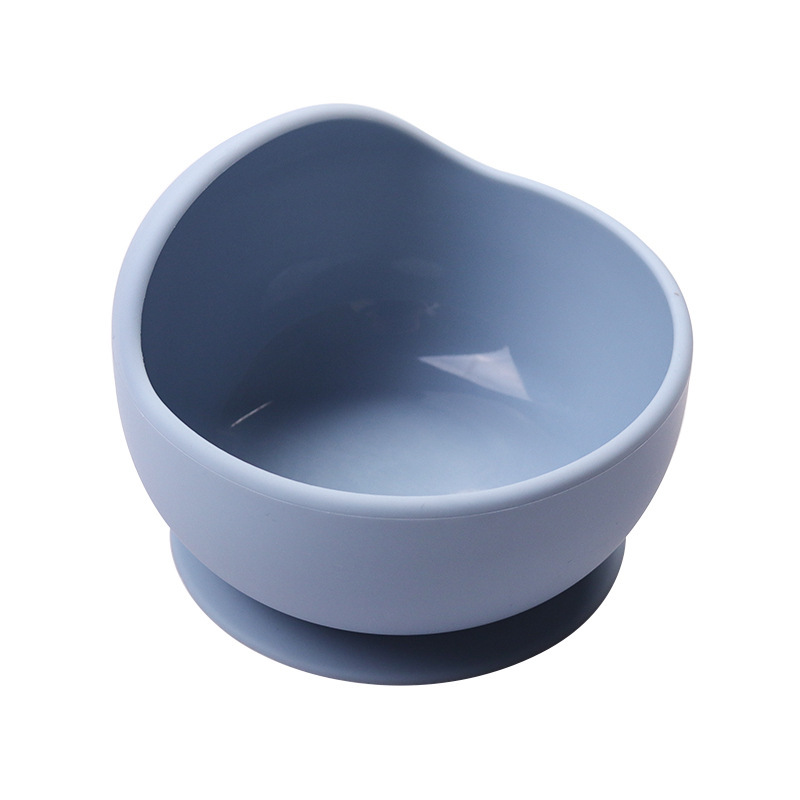 工厂婴儿碗勺硅胶餐具儿童木柄硅胶勺子儿童吸盘碗婴儿硅胶碗详情13