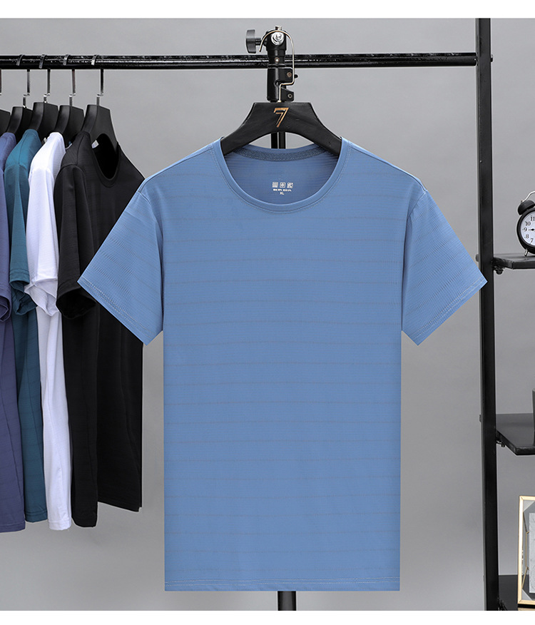 夏季情侣款高弹冰丝速干T恤高品质运动休闲百搭宽松防紫外线短袖详情14