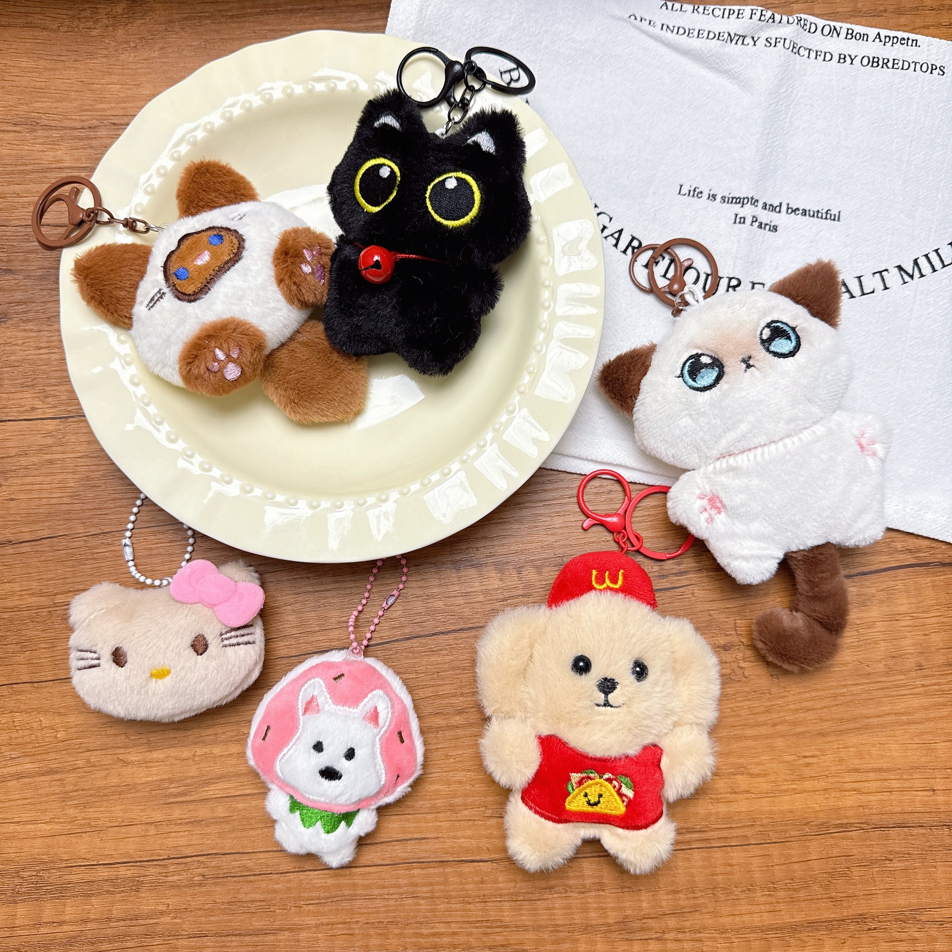 小礼品挂件做活动地推地摊可爱毛绒公仔挂饰钥匙扣吱吱叫玩偶批货详情5