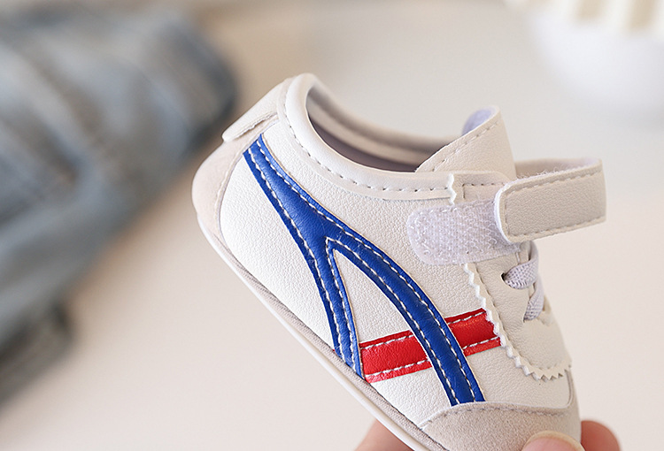 New Spring and Autumn baby sports shoes for boys and girls, color-blocking soft-soled baby shoes, soft-soled baby shoes for 0-1 year old toddlers, no single shoes that fall off pic 9