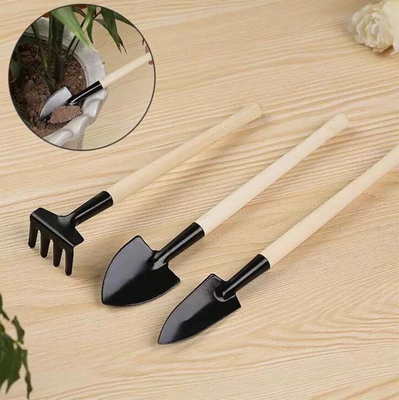 Gardening three-piece set: potted plant shovel, garden shovel, indoor flower potted plant, loosening soil, planting flowers and vegetables pic 9