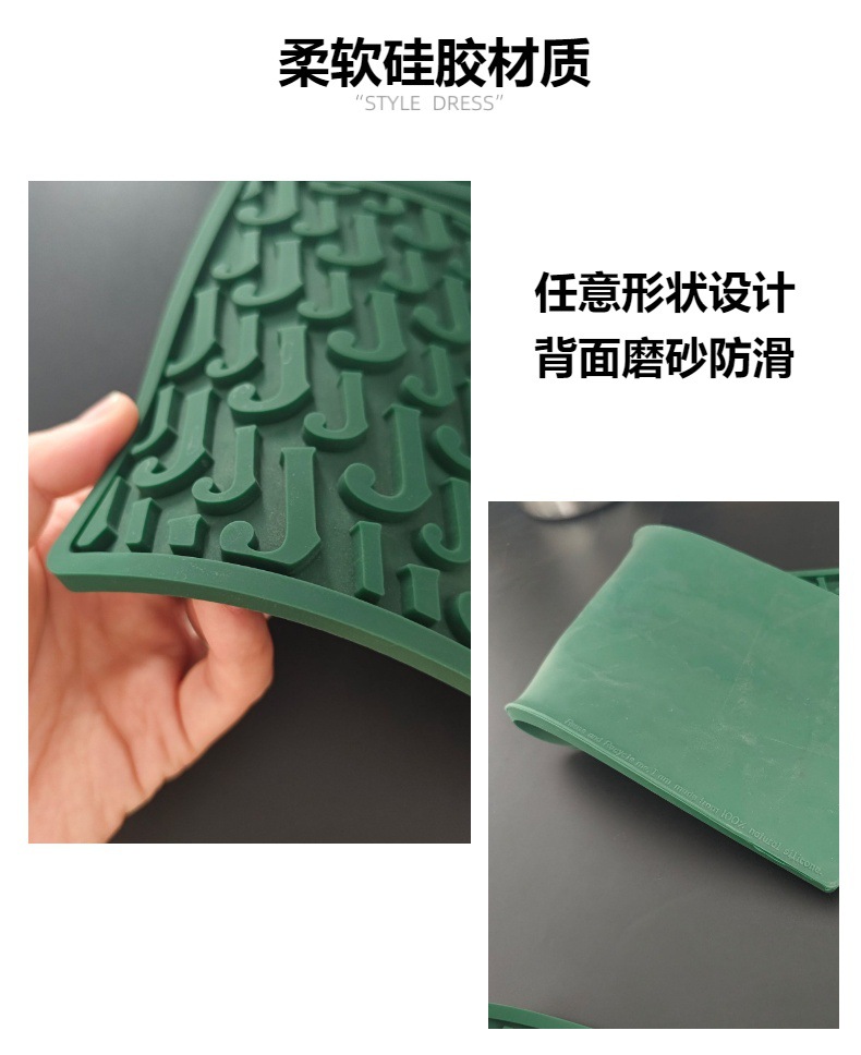 酒吧硅胶吧台垫茶水间硅胶沥水垫子滤家用厨房餐具锅碗防滑隔热垫详情6