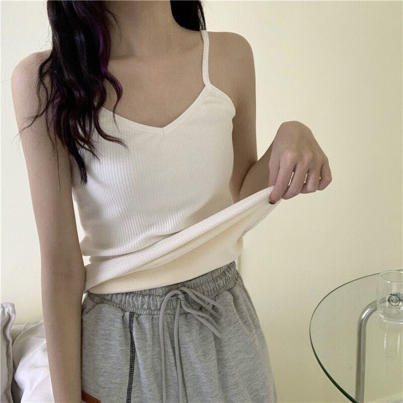 秋冬保暖背心吊带女士加绒加厚V领打底内搭学生少女百搭修身上衣详情8