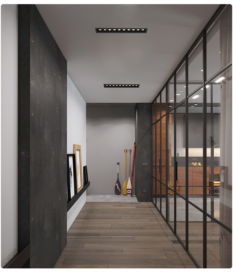 嵌入式格栅线条灯窄边led长条射灯客厅防眩高显洗墙灯超薄无主灯详情14