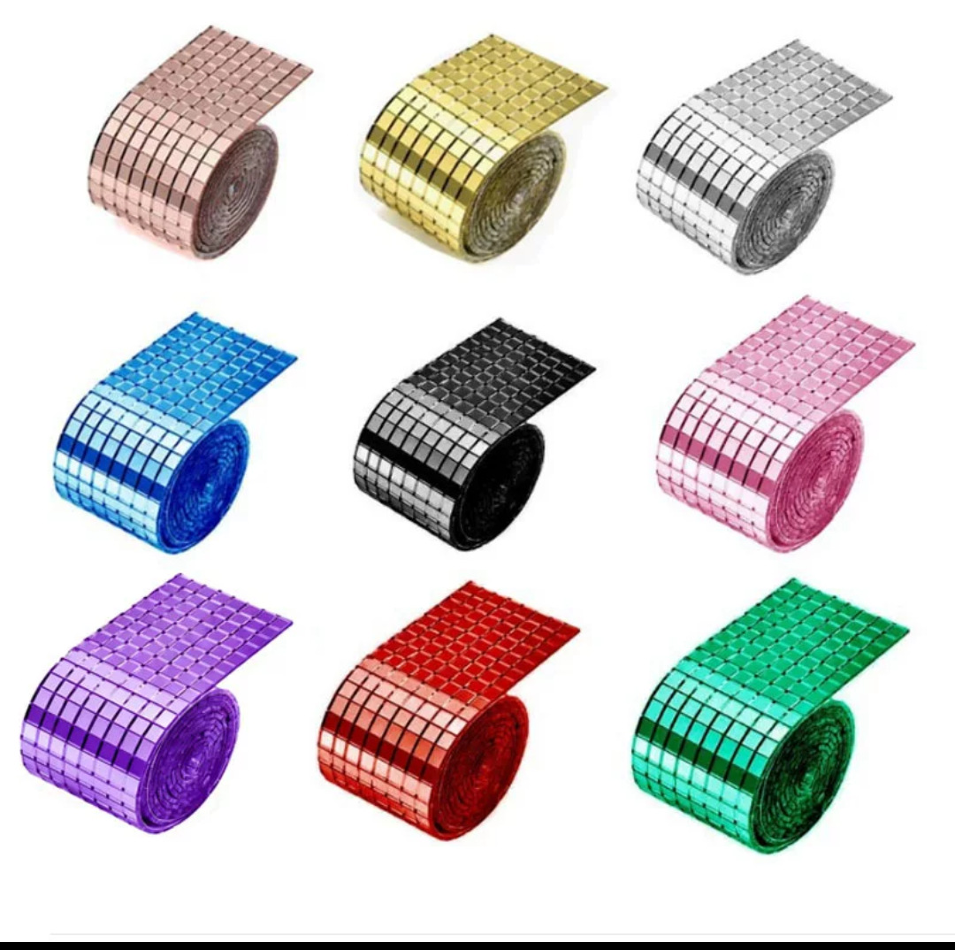 欧美潮流自粘马赛克贴片立体墙贴DIY玻璃镜面贴家居装饰贴片详情1