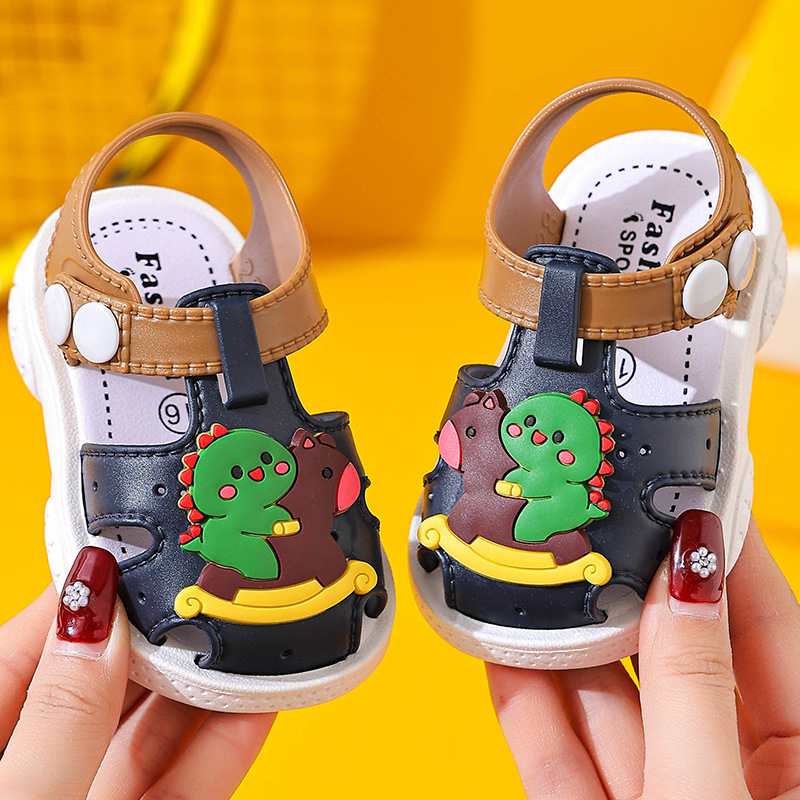 儿童凉鞋卡通幼儿包头洞洞鞋男童宝宝室内防滑软底女童沙滩鞋夏季详情12