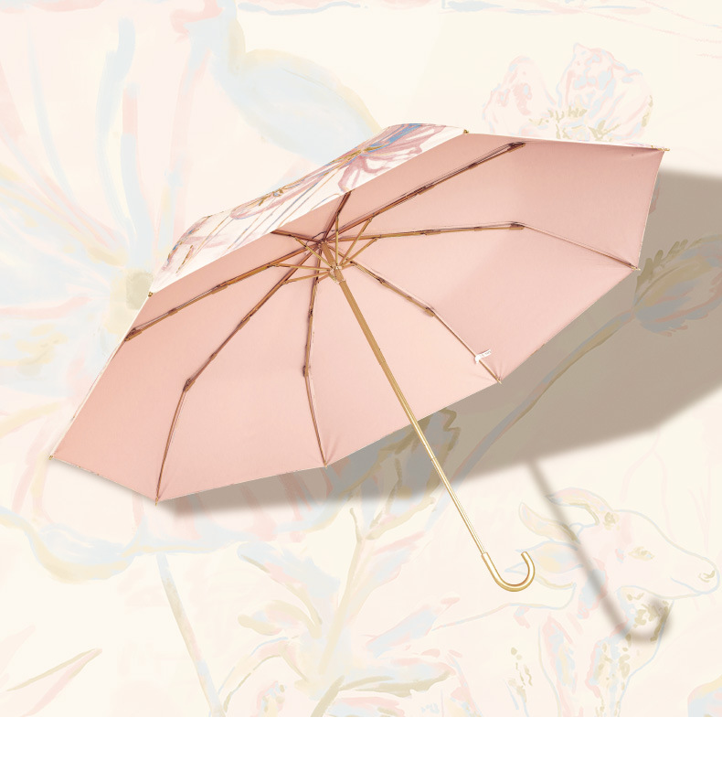 知伞金钩雨伞折叠伞高级感太阳伞防紫外线晴雨伞两用女便携遮阳伞详情9