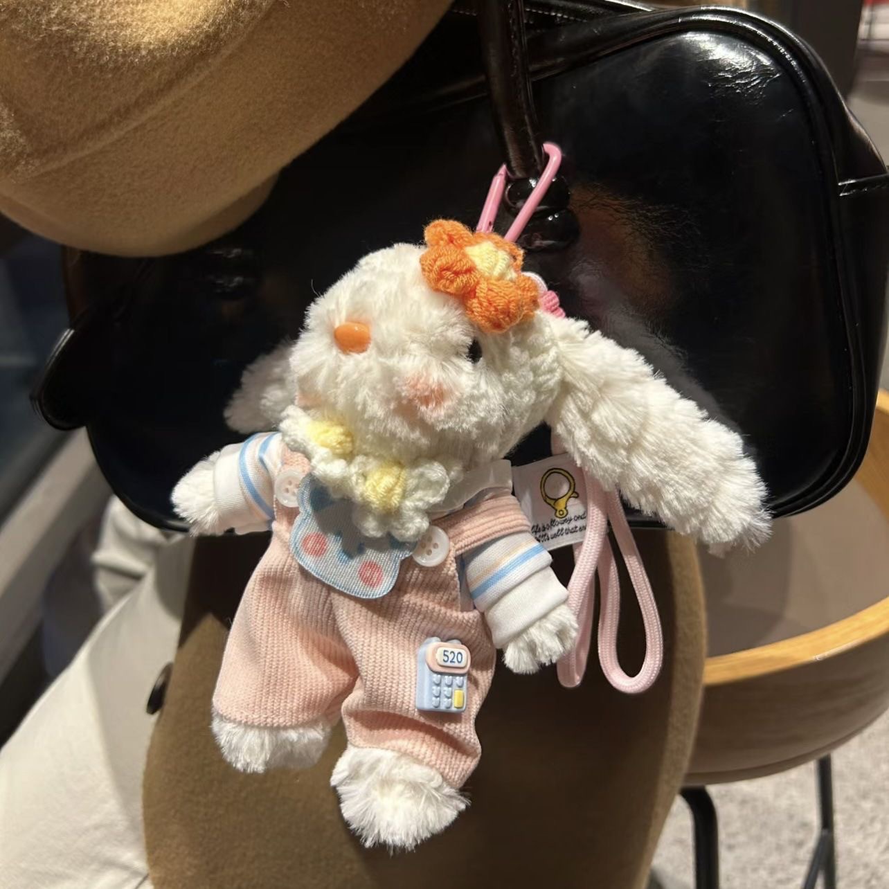 可爱兔垂耳兔毛绒挂件玩偶可爱挂饰高颜值多巴胺萌物送生日礼物详情7