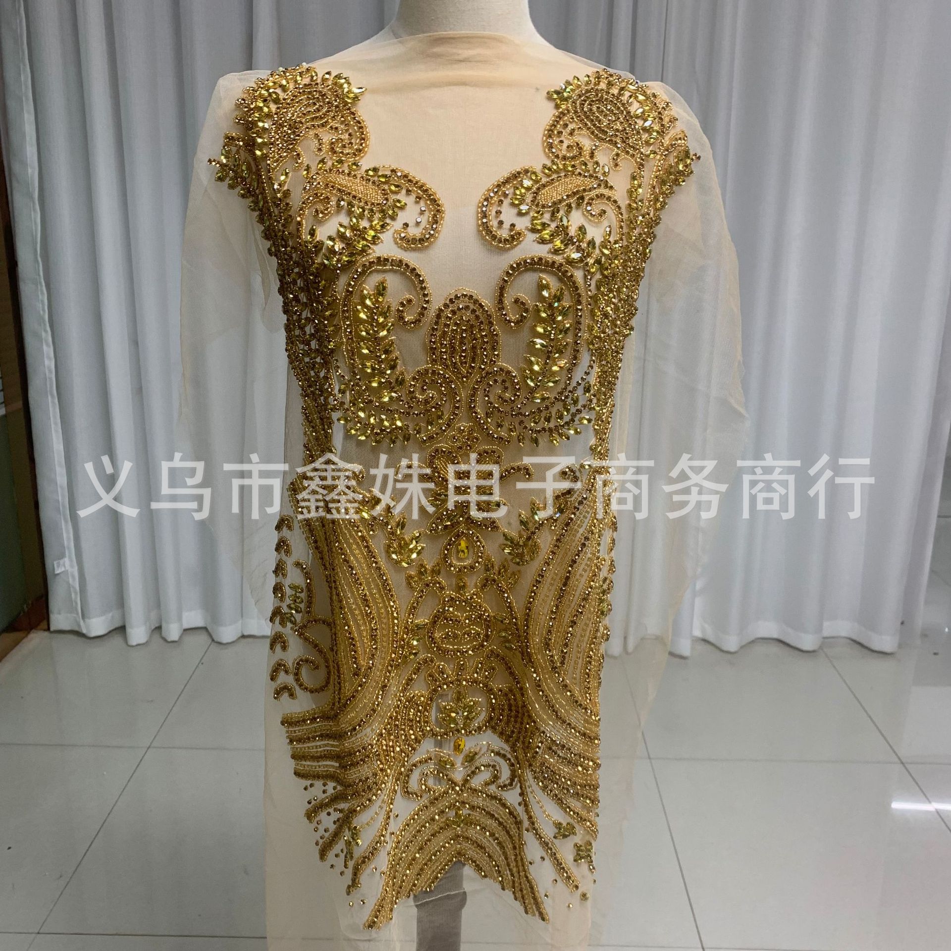 S型重工蕾丝辅料服装演出婚纱礼服豪华装饰详情9