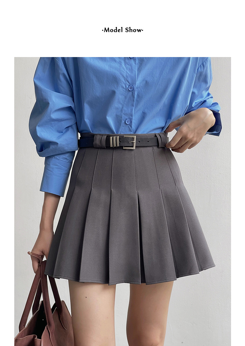 【主推 首尔私校百褶裙】高腰显瘦A字jk短裙女夏新款半身裙N127B详情16