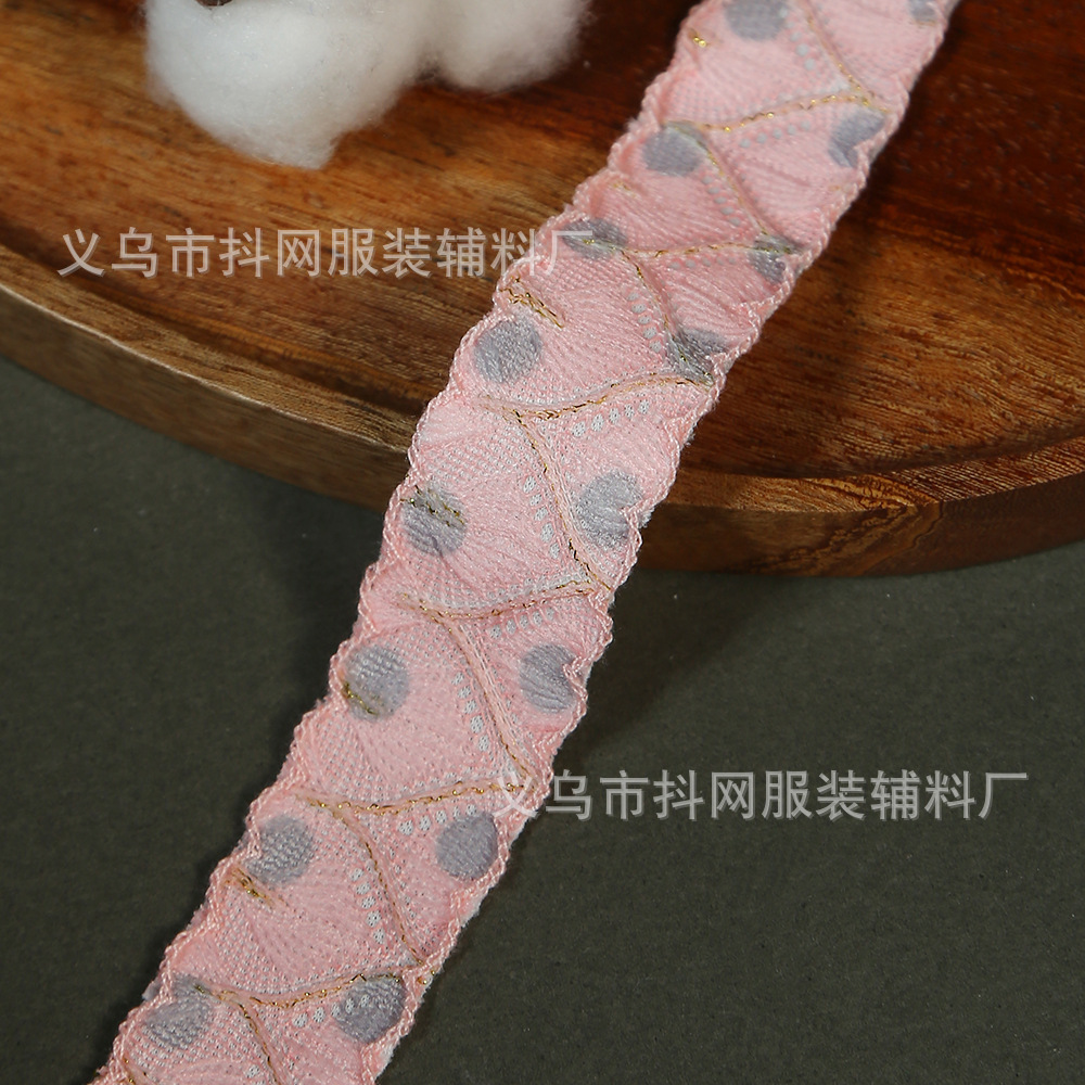 韩系金丝波点刺绣提花织带DIY蝴蝶结发饰服装配饰装饰花边辅料详情11