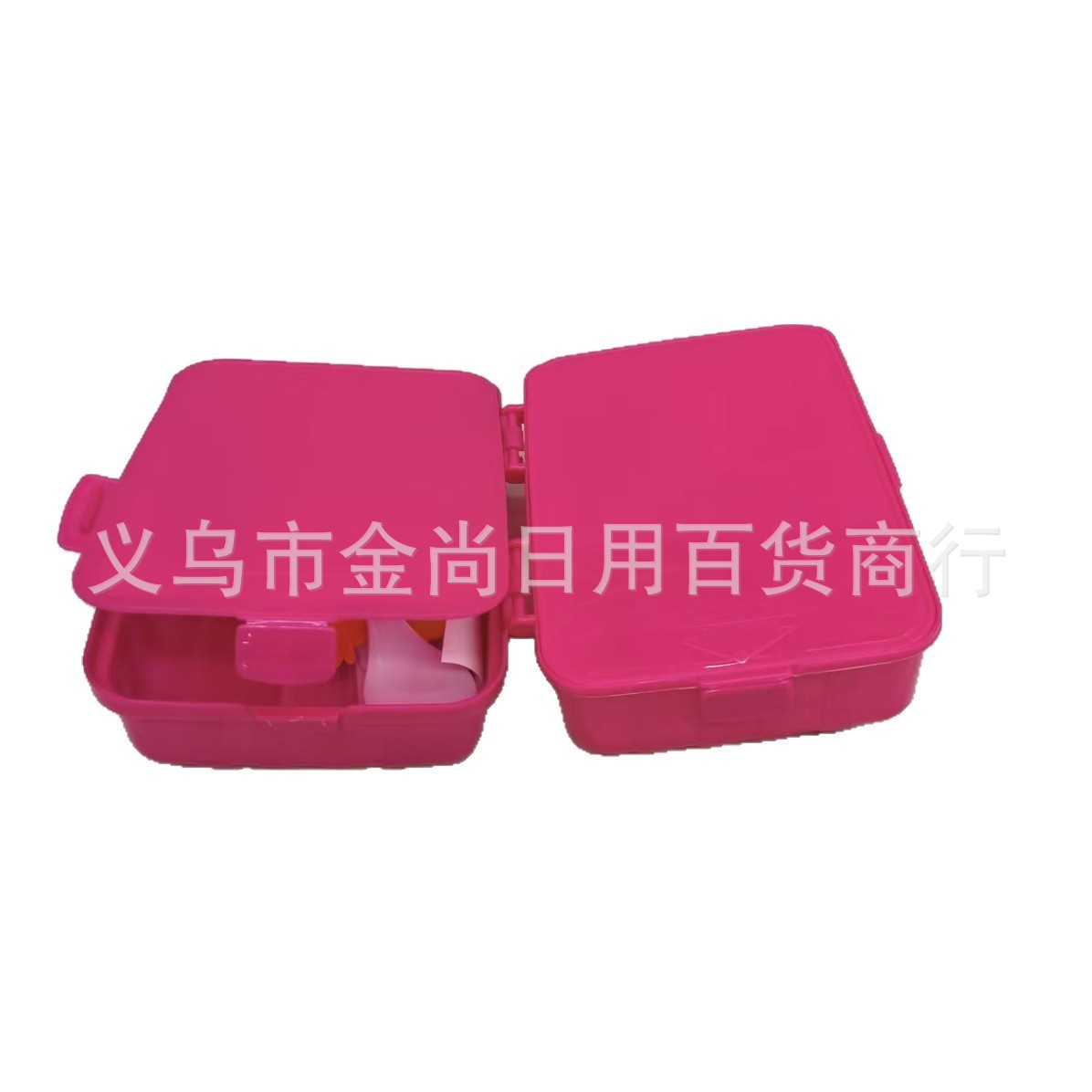 Square plastic lunch box, office worker lunch box, portable new product, cross-border simple lunch box pic 2
