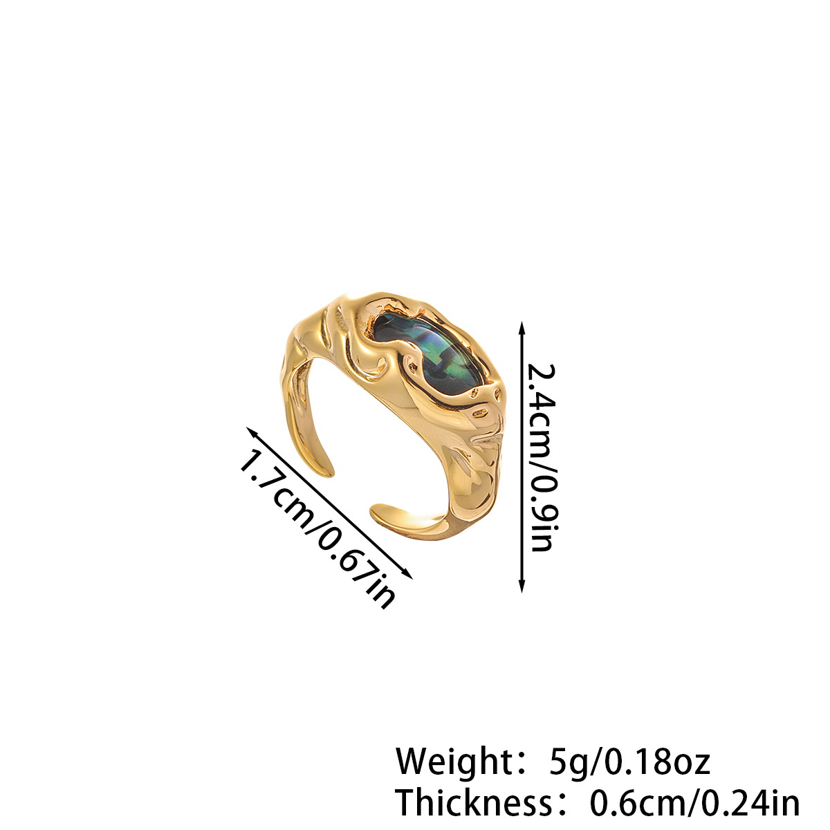 娜莎鲍鱼贝壳戒指小众高级感情侣对戒活口可调节大小手饰戒指女详情2