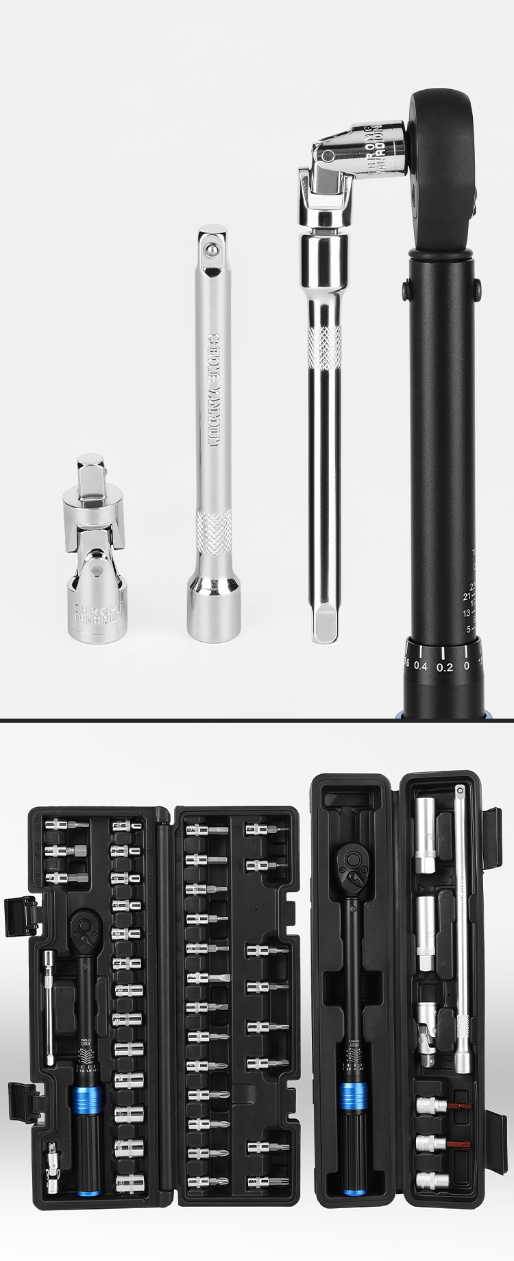 Industrial-grade preset torque wrench, high-precision torque wrench, 72-tooth ratchet adjustable spark plug repair tool pic 11