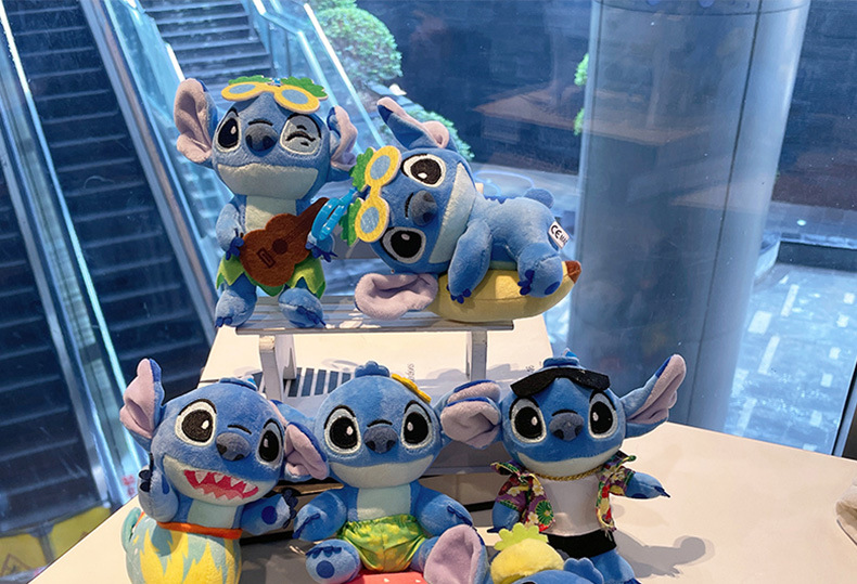 新款史迪仔毛绒挂件娃娃公仔批发网红玩偶卡通钥匙扣毛绒玩具网卡详情1