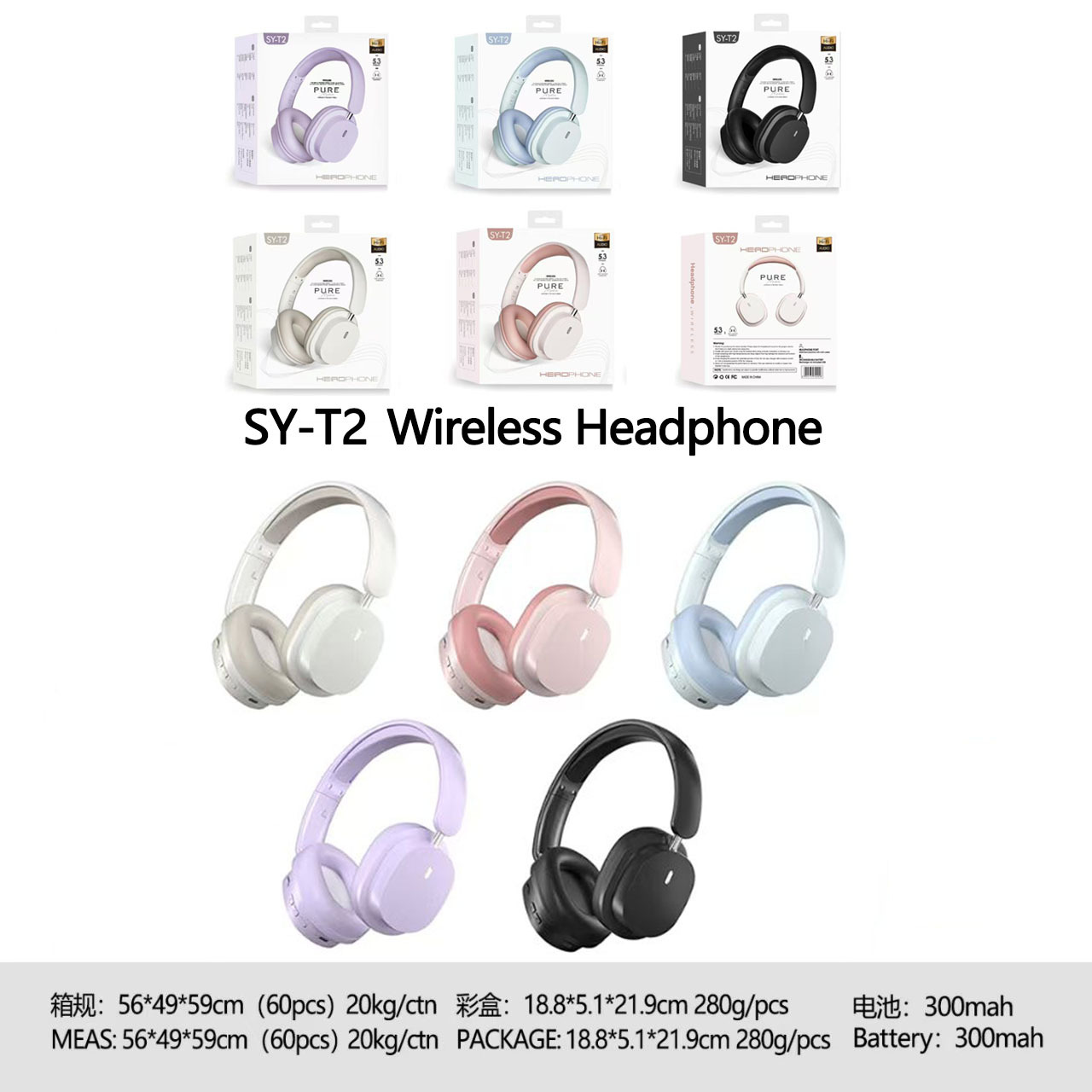 New over-ear noise-cancelling basket Bluetooth headphones, wireless gaming headsets, ultra-long battery life mobile phone headphones manufacturer wholesale pic 3