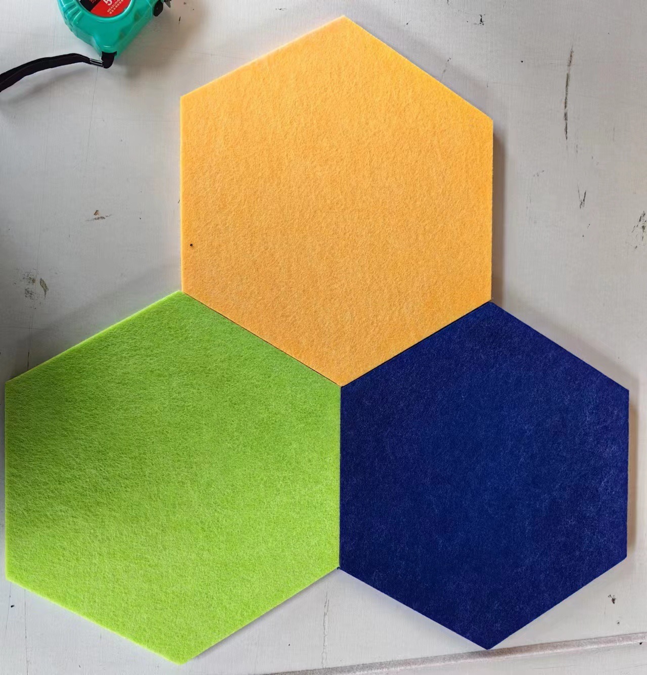 跨境六边形毛毡板自粘墙贴墙面装饰带背胶安装方便创意拼贴详情14