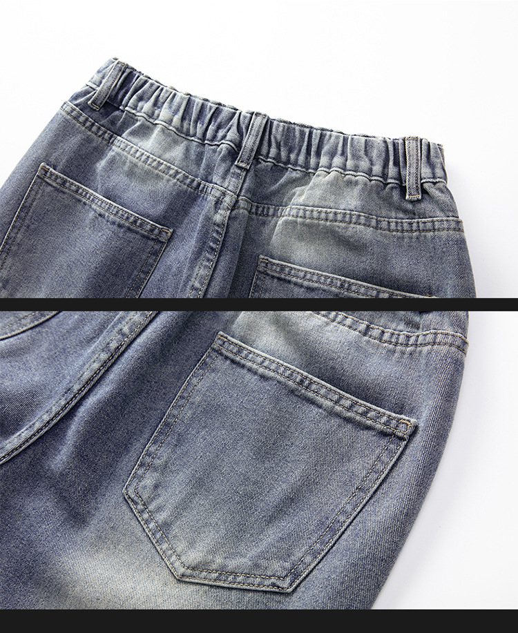 Slightly flared jeans for men, Spring/Summer 2025 new style American high street retro distressed straight-leg trendy loose pants pic 24