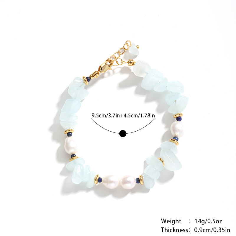 Nasha European and American style, trendy and cool, irregular natural stone beaded bracelet necklace, suitable for both men and women, ethnic style jewelry pic 4