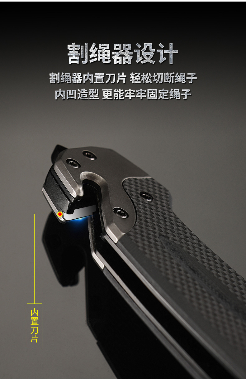 G10 Outdoor multi-purpose tactical survival knife, camping portable pocket self-defense knife, stainless steel folding knife, folding knife design for easy carrying pic 17