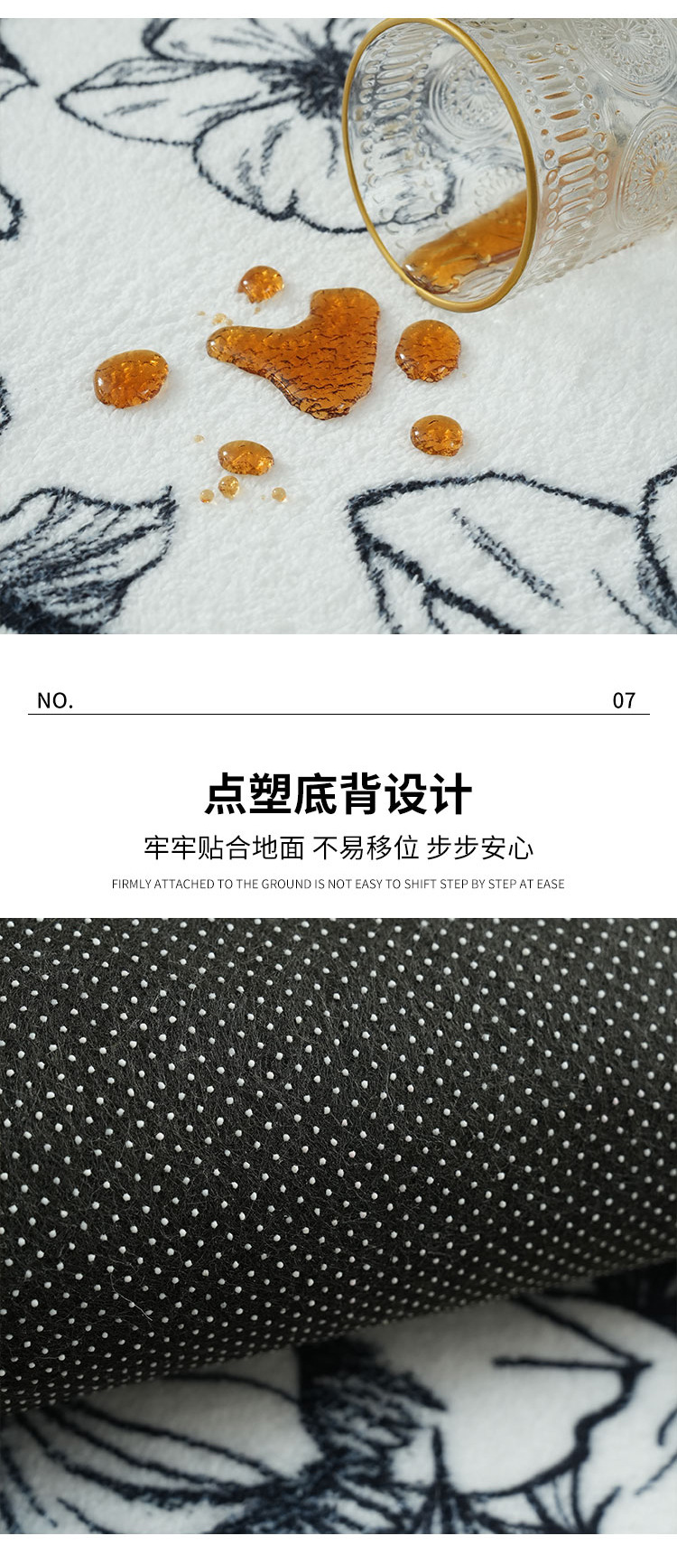 圆形地毯仿羊绒椅子地垫轻奢高级感法式客厅地毯卧室化妆椅地毯详情8