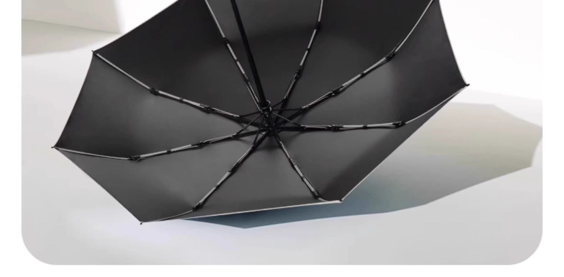 晴雨伞全自动雨伞大号加厚黑胶遮阳伞太阳伞便携防晒伞小金条手柄详情12