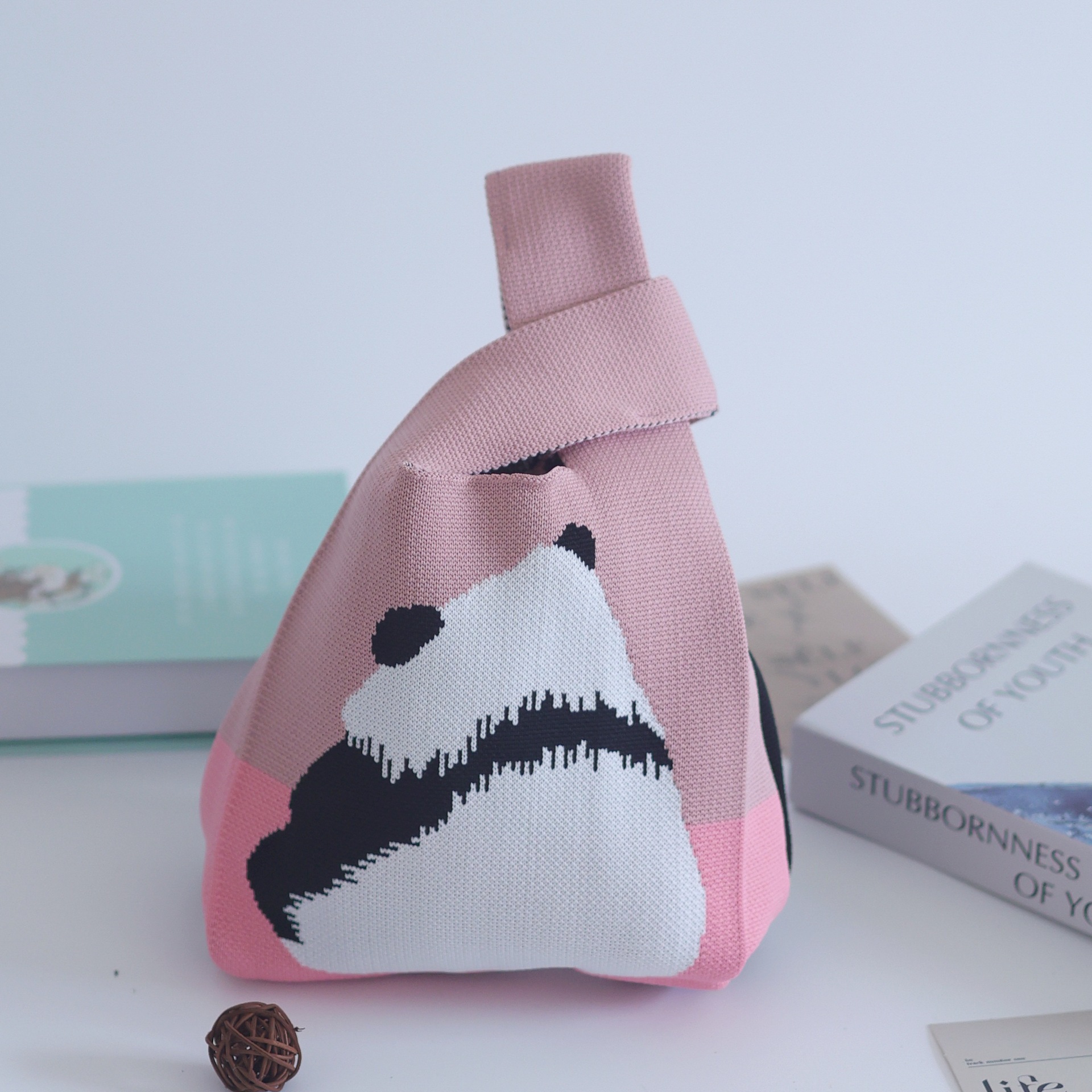 韩版针织包手提包水桶包托特包百搭编织包可爱笑脸系简约伴手礼详情13