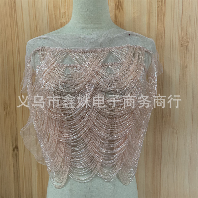 New tassel clothing, wedding dresses and evening gowns, handcrafted tassel applique garments pic 13