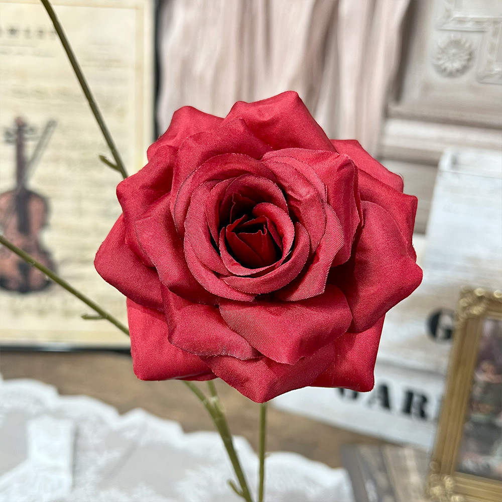 3头钻石玫瑰仿真假花束成品人造绢花婚庆地排用花塑料花婚礼布置详情7