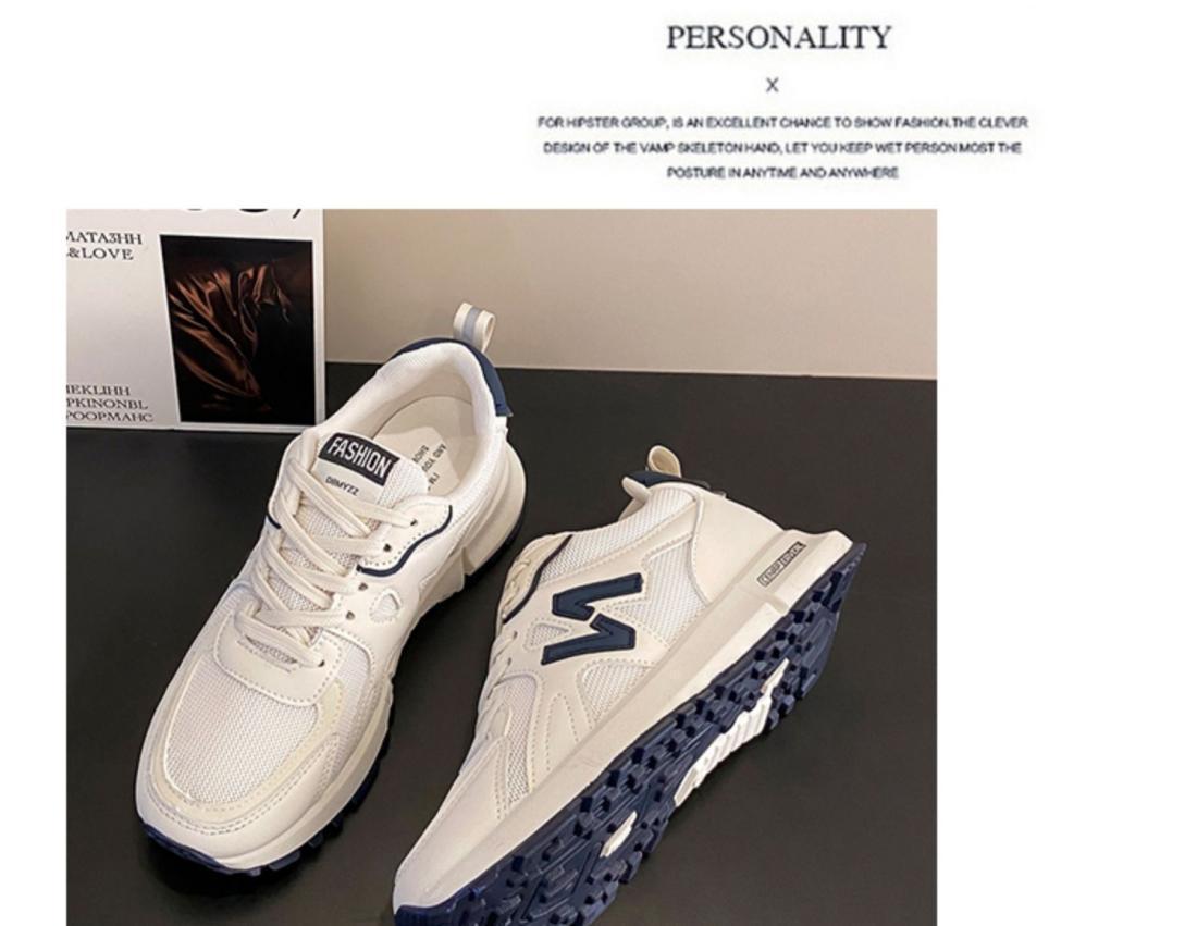 跨境运动鞋女2025春季新款透气休闲厚底老爹鞋时尚网面女式休闲鞋详情37