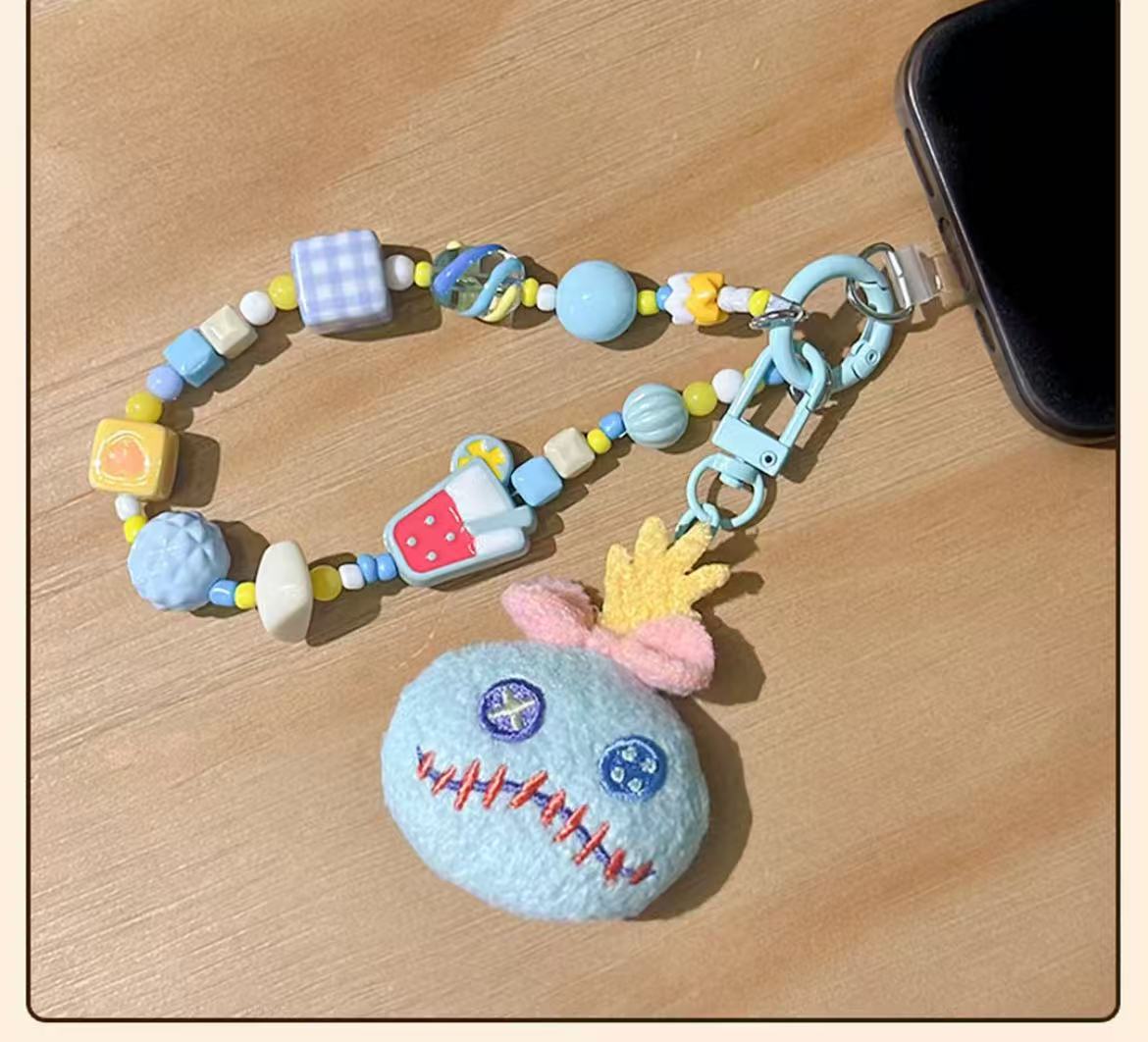 迪士尼正版授权史迪奇小金草莓熊朱迪尼克毛绒玩偶手链挂件钥匙扣详情8