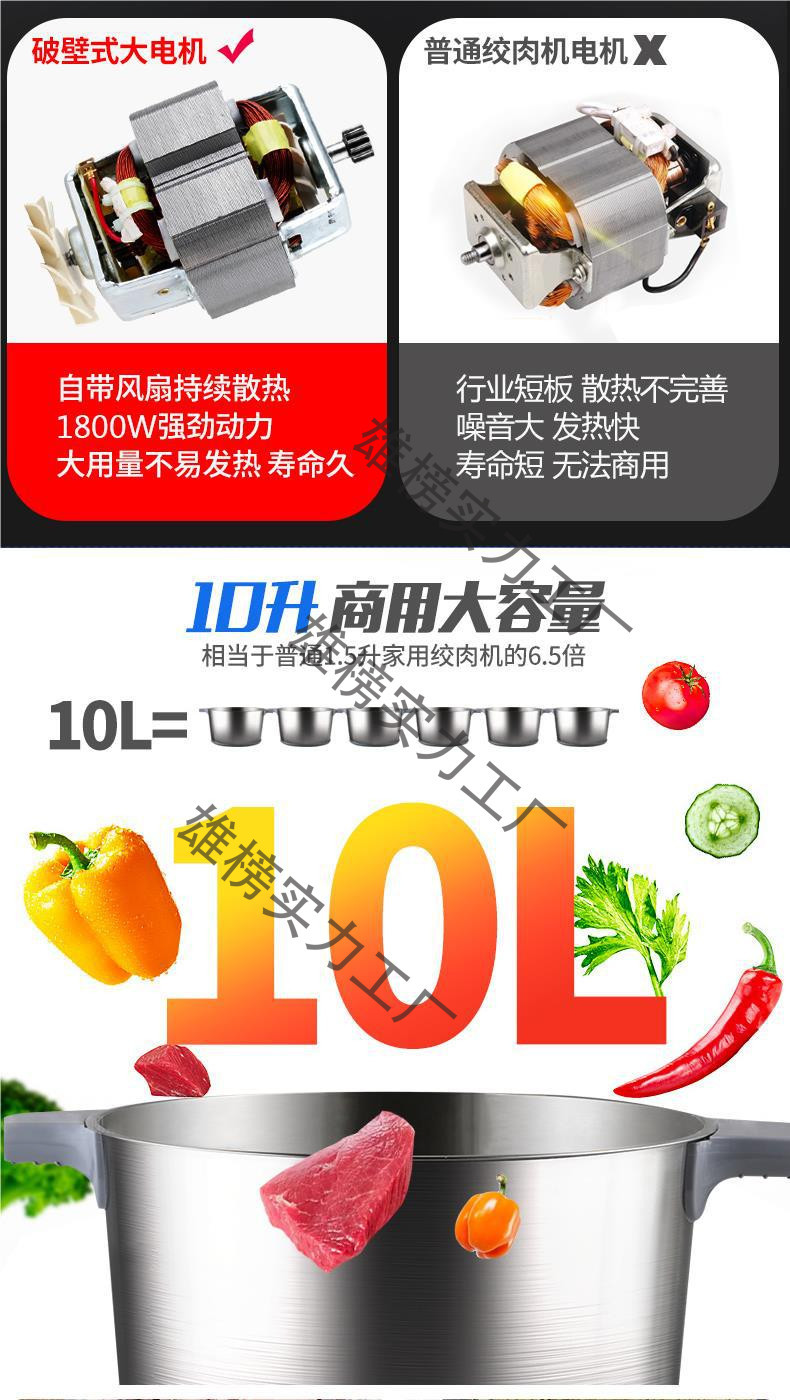 Meat grinder and mixer integrated 2024 new household electric multi-functional fully automatic 1 large-capacity food processor 304 pic 5