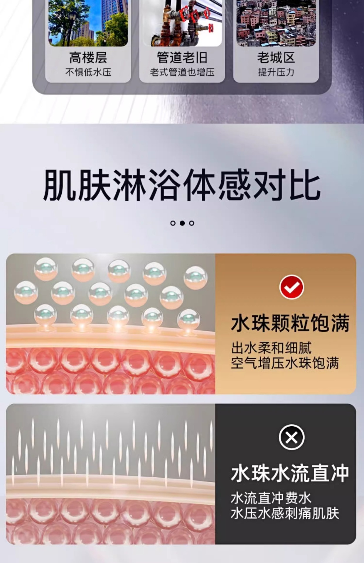 过滤增压花洒喷头超强加压大出水淋浴浴室洗澡沐浴莲蓬头手持式详情6