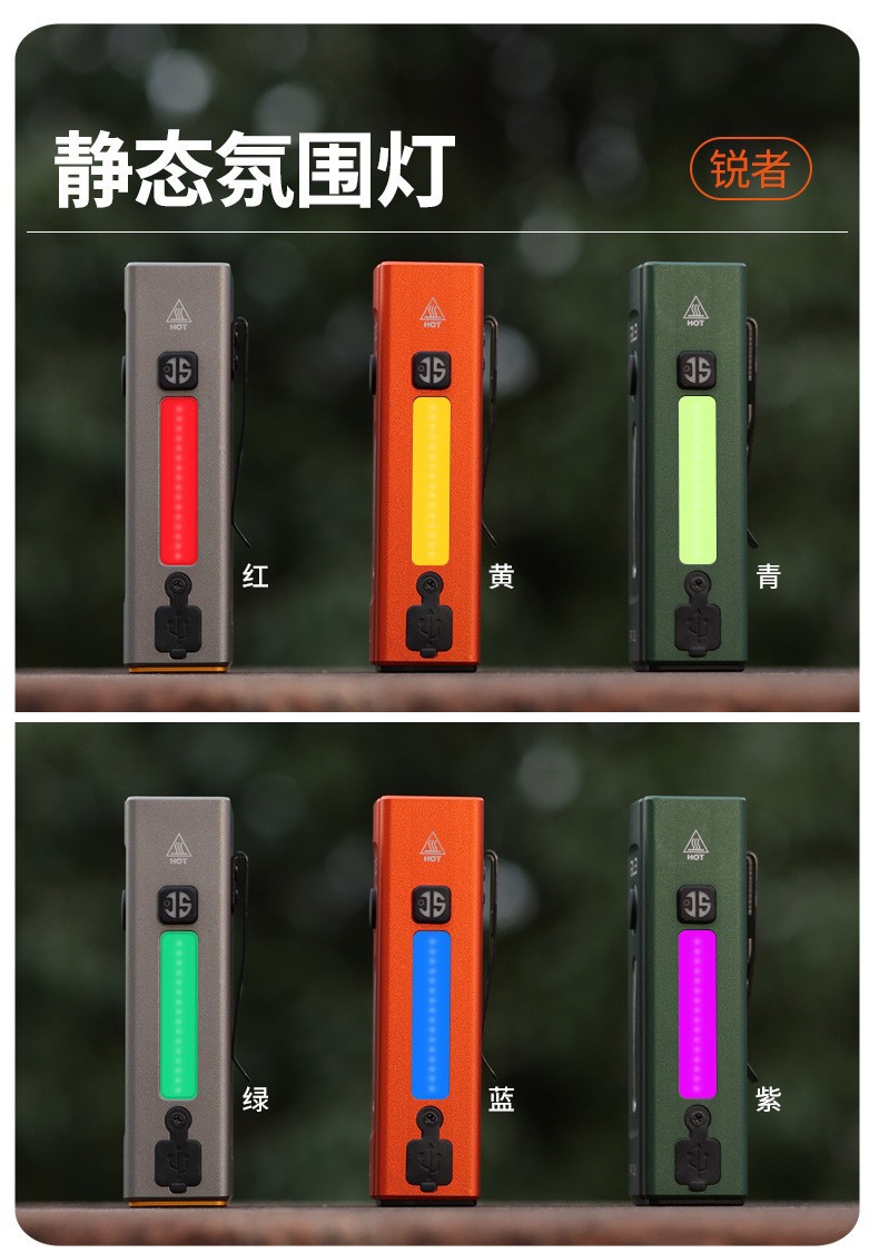 Cross-border 2026 New Product: rangefinder, high-intensity EDC flashlight, USB charging, multi-lamp, colorful, outdoor camping, magnetic attraction, working pic 18