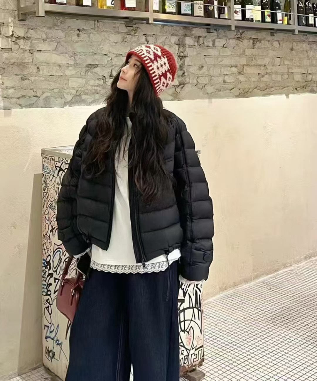 90白鸭绒韩系2025秋冬排骨休闲简约宽松立领短款轻薄羽绒服女外套详情6